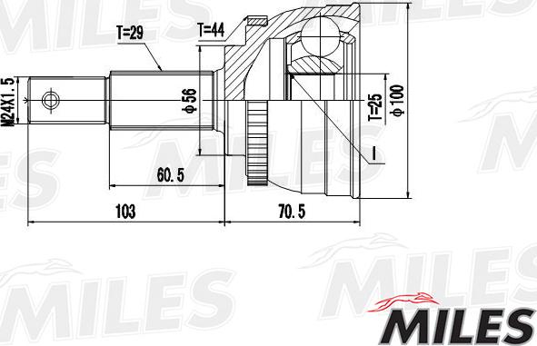 Miles GA20340 - Birləşmə dəsti, ötürücü val furqanavto.az