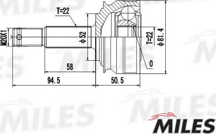 Miles GA20587 - Birləşmə dəsti, ötürücü val furqanavto.az