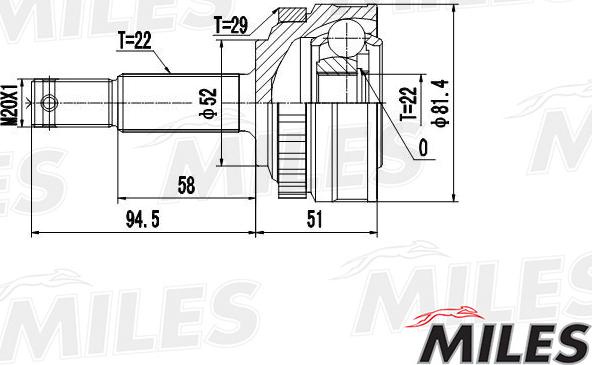 Miles GA20349 - Birləşmə dəsti, ötürücü val furqanavto.az