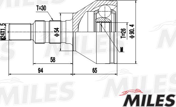 Miles GA20351 - Birləşmə dəsti, ötürücü val furqanavto.az