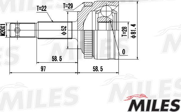Miles GA20358 - Birləşmə dəsti, ötürücü val furqanavto.az