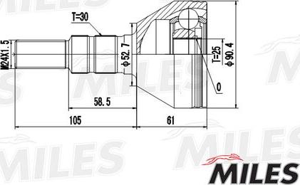 Miles GA20363 - Birləşmə dəsti, ötürücü val furqanavto.az