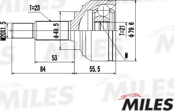 Miles GA20304 - Birləşmə dəsti, ötürücü val furqanavto.az