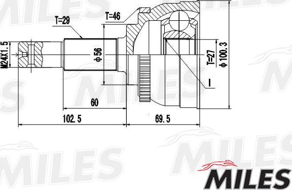 Miles GA20300 - Birləşmə dəsti, ötürücü val furqanavto.az