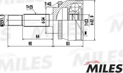 Miles GA20253 - Birləşmə dəsti, ötürücü val furqanavto.az