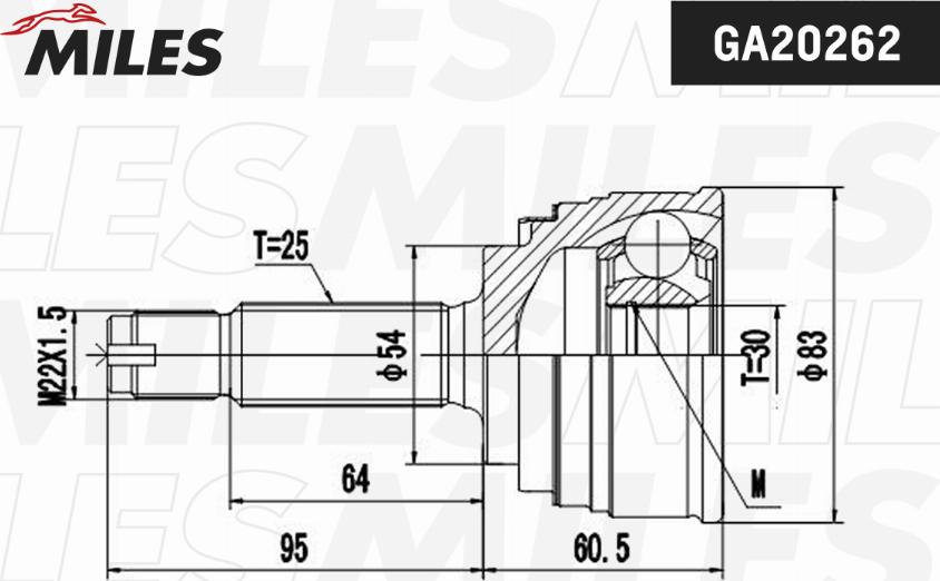 Miles GA20262 - Birləşmə dəsti, ötürücü val furqanavto.az