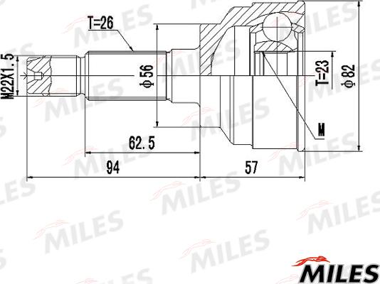 Miles GA20229 - Birləşmə dəsti, ötürücü val furqanavto.az