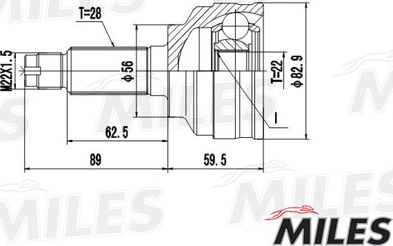 Miles GA20226 - Birləşmə dəsti, ötürücü val furqanavto.az