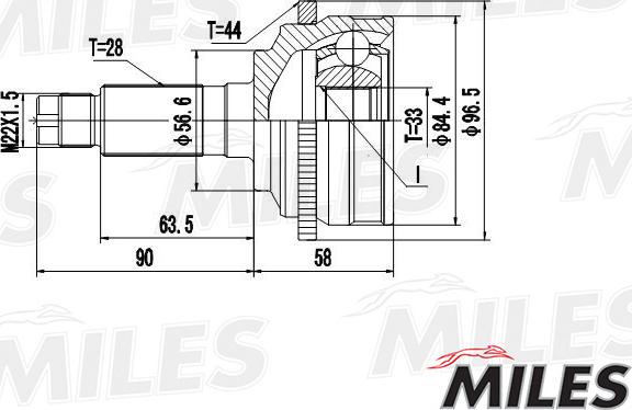 Miles GA20221 - Birləşmə dəsti, ötürücü val furqanavto.az