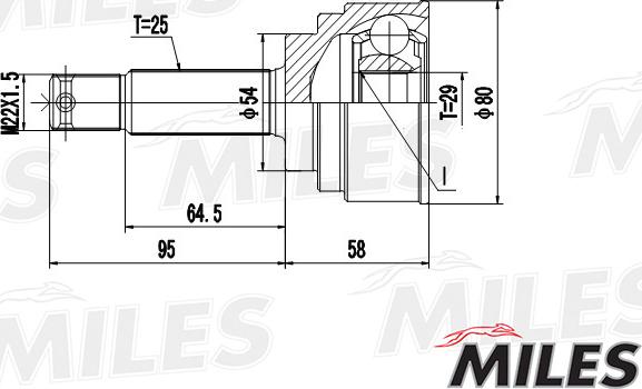 Miles GA20276 - Birləşmə dəsti, ötürücü val furqanavto.az