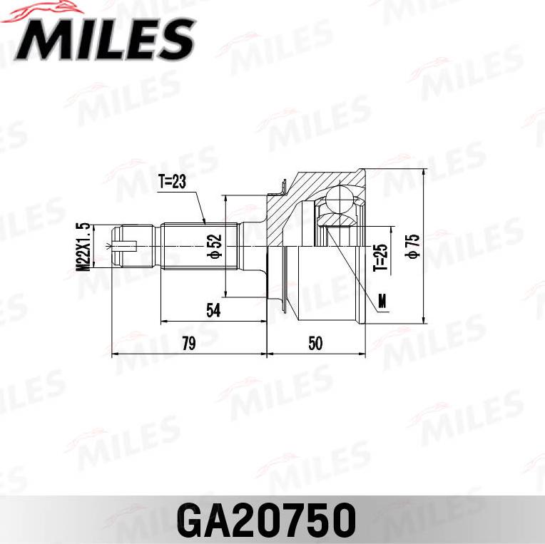 Miles GA20750 - Birləşmə dəsti, ötürücü val furqanavto.az