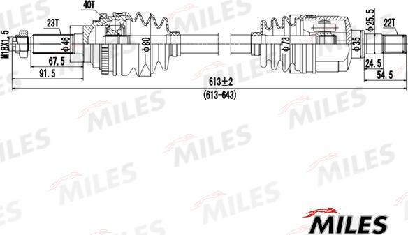 Miles GC01047 - Sürücü mili furqanavto.az