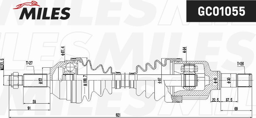 Miles GC01055 - Sürücü mili furqanavto.az
