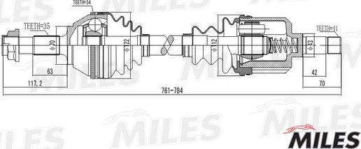 Miles GC01147 - Sürücü mili furqanavto.az