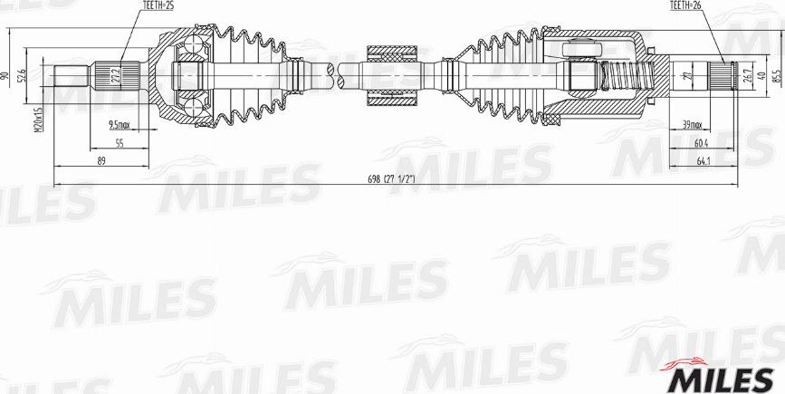 Miles GC01164 - Sürücü mili furqanavto.az