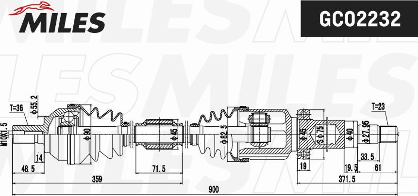 Miles GC02232 - Sürücü mili furqanavto.az