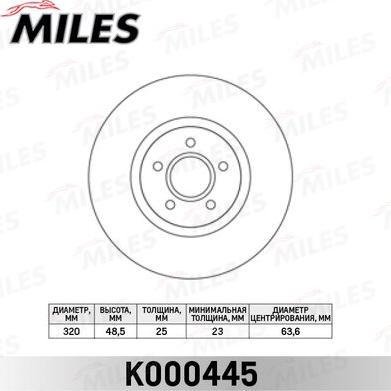 Miles K000445 - Əyləc Diski furqanavto.az