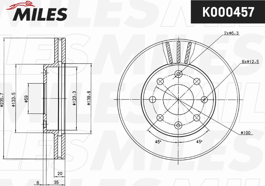 Miles K000457 - Əyləc Diski furqanavto.az