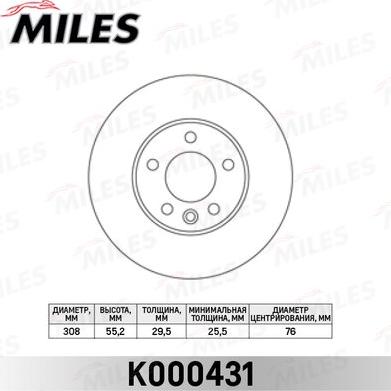 Miles K000431 - Əyləc Diski furqanavto.az