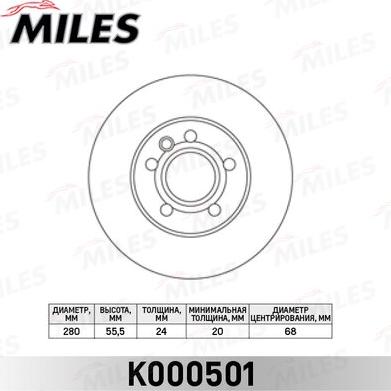 Miles K000501 - Əyləc Diski furqanavto.az