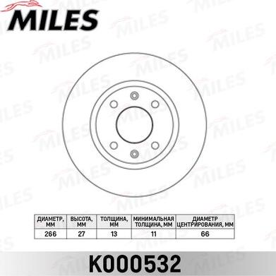 Miles K000532 - Əyləc Diski furqanavto.az