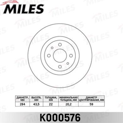 Miles K000576 - Əyləc Diski furqanavto.az