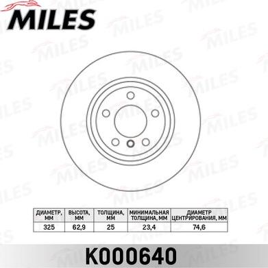 Miles K000640 - Əyləc Diski furqanavto.az