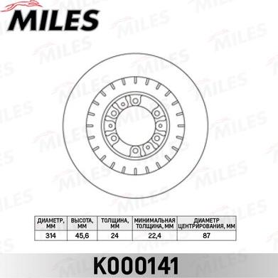 Miles K000141 - Əyləc Diski furqanavto.az