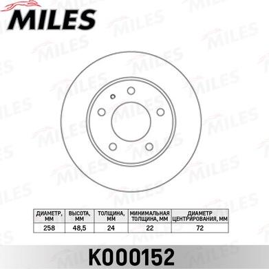 Miles K000152 - Əyləc Diski furqanavto.az