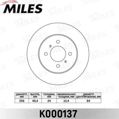 Miles K000137 - Əyləc Diski furqanavto.az