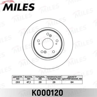 Miles K000120 - Əyləc Diski furqanavto.az