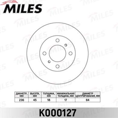 Miles K000127 - Əyləc Diski furqanavto.az