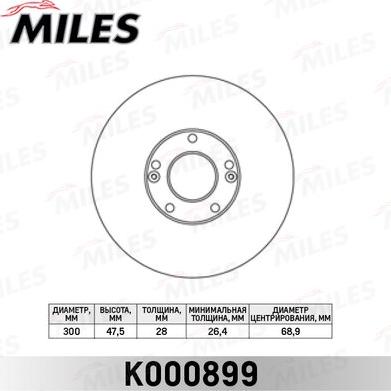 Miles K000899 - Əyləc Diski furqanavto.az