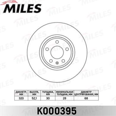 Miles K000395 - Əyləc Diski furqanavto.az