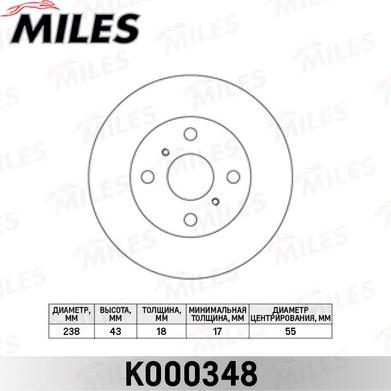 Miles K000348 - Əyləc Diski furqanavto.az