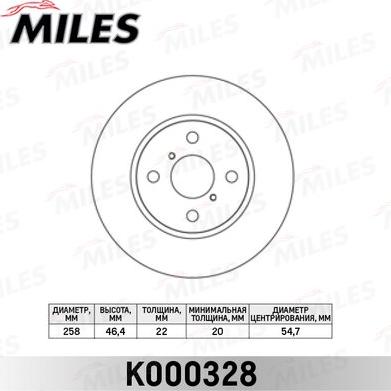 Miles K000328 - Əyləc Diski furqanavto.az