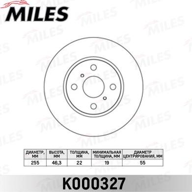 Miles K000327 - Əyləc Diski furqanavto.az