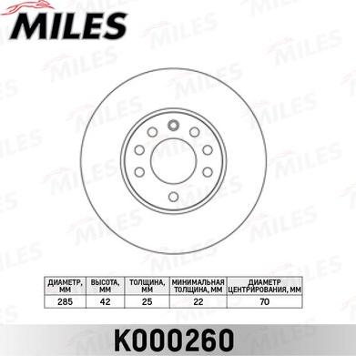 Miles K000260 - Əyləc Diski furqanavto.az