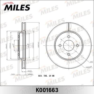 Miles K001663 - Əyləc Diski furqanavto.az