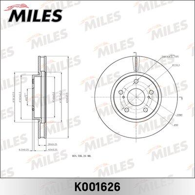 Miles K001626 - Əyləc Diski furqanavto.az