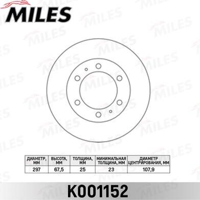 Miles K001152 - Əyləc Diski furqanavto.az