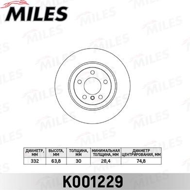 Miles K001229 - Əyləc Diski furqanavto.az