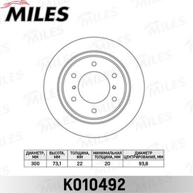 Miles K010492 - Əyləc Diski furqanavto.az