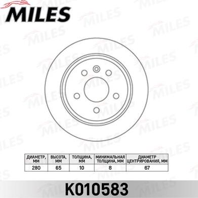 Miles K010583 - Əyləc Diski furqanavto.az