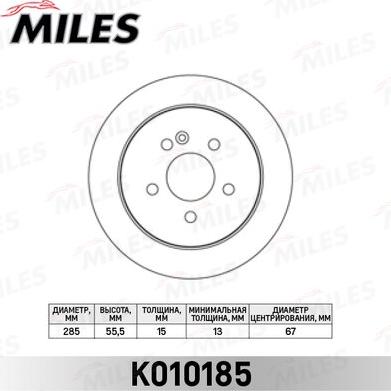 Miles K010185 - Əyləc Diski furqanavto.az