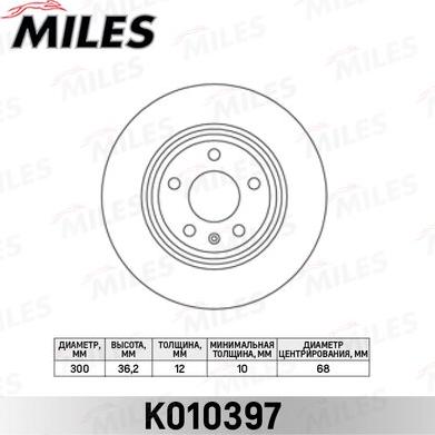 Miles K010397 - Əyləc Diski furqanavto.az