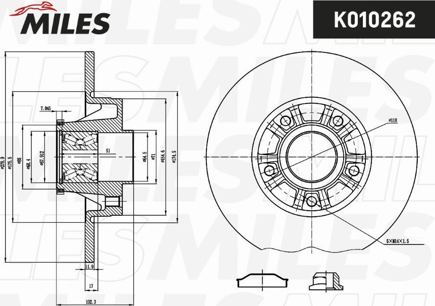 Miles K010262 - Əyləc Diski furqanavto.az