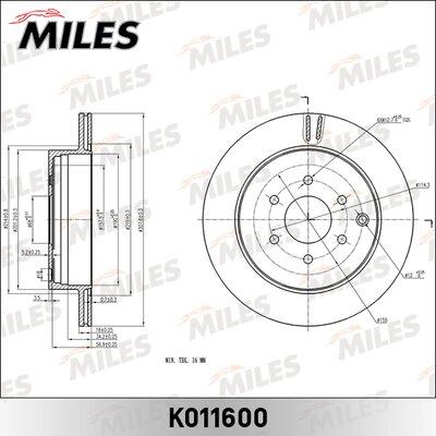 Miles K011600 - Əyləc Diski furqanavto.az