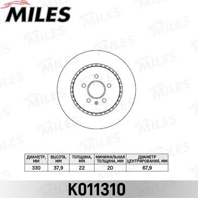 Miles K011310 - Əyləc Diski furqanavto.az