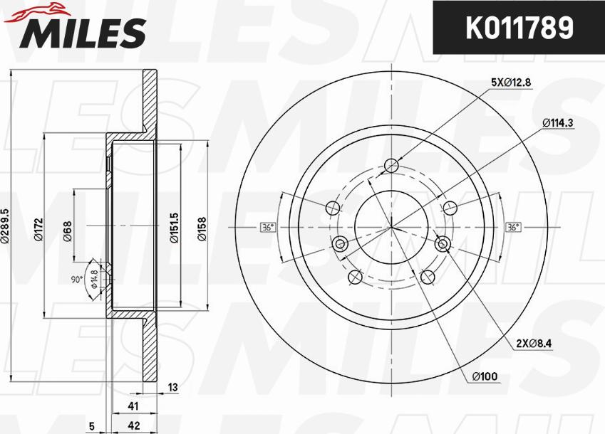 Miles K011789 - Əyləc Diski furqanavto.az